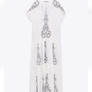 Embroidered Midi Dress